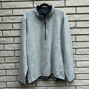 Koppen Quarter Zip Grey Pullover Sweatshirt Sz XL